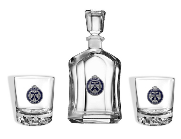 TORONTO POLICE PEWTER DECANTER SET