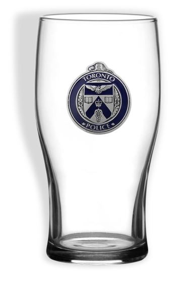 TORONTO POLICE PEWTER PUB GLASS