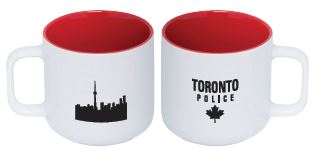 TORONTO POLICE WHITE STONEWARE COLOUR MUG